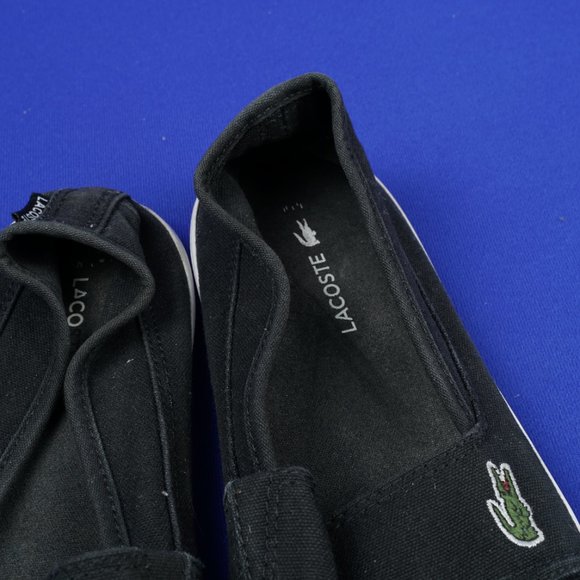 Men's Lacoste Marice Canvas Slip-ons Shoes Loafers Plimsolls - Picture 2 of 6